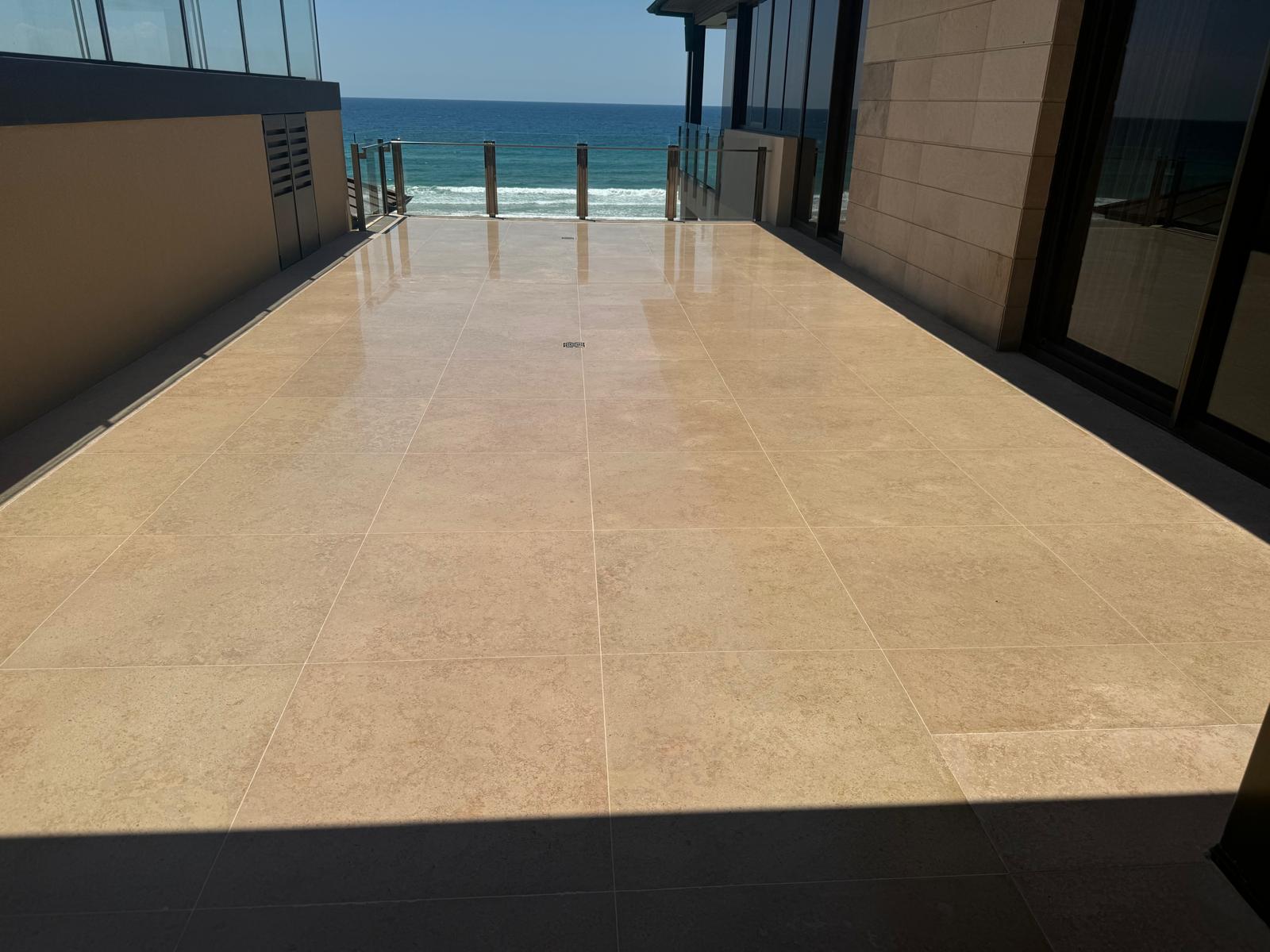 Completed stone polishing project
