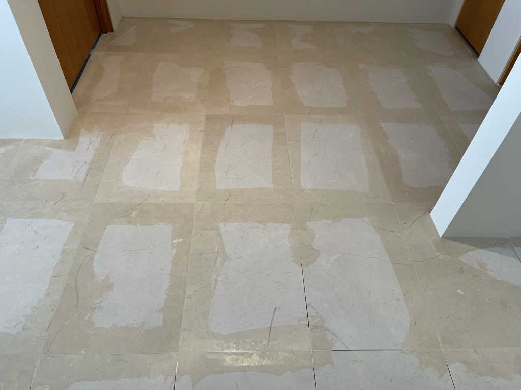 Fresh grout application